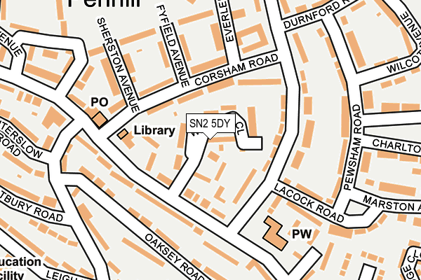 SN2 5DY map - OS OpenMap – Local (Ordnance Survey)
