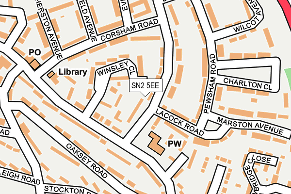 SN2 5EE map - OS OpenMap – Local (Ordnance Survey)