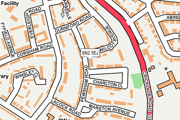 SN2 5EJ map - OS OpenMap – Local (Ordnance Survey)