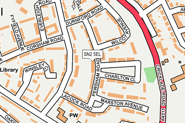 SN2 5EL map - OS OpenMap – Local (Ordnance Survey)