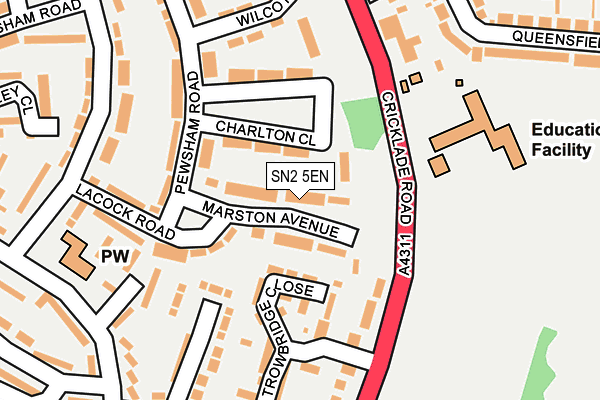 SN2 5EN map - OS OpenMap – Local (Ordnance Survey)