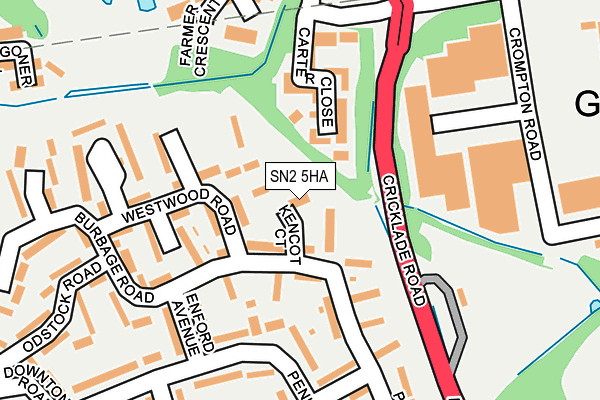 SN2 5HA map - OS OpenMap – Local (Ordnance Survey)