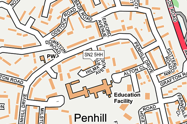 SN2 5HH map - OS OpenMap – Local (Ordnance Survey)