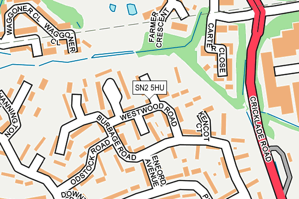 SN2 5HU map - OS OpenMap – Local (Ordnance Survey)