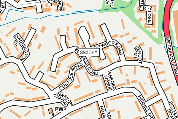 SN2 5HY map - OS OpenMap – Local (Ordnance Survey)