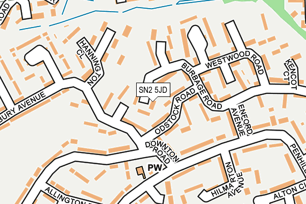 SN2 5JD map - OS OpenMap – Local (Ordnance Survey)