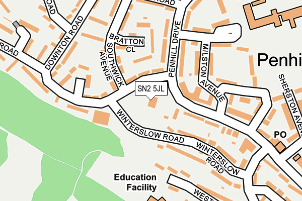 SN2 5JL map - OS OpenMap – Local (Ordnance Survey)