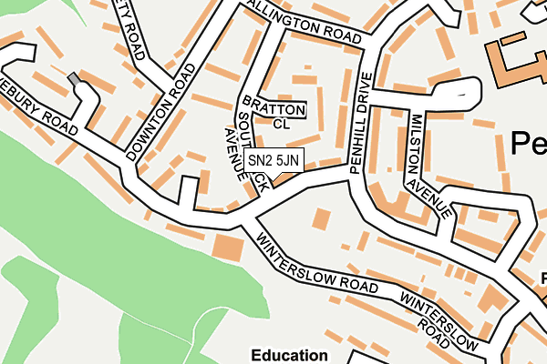 SN2 5JN map - OS OpenMap – Local (Ordnance Survey)