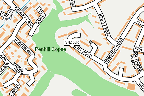 SN2 5JR map - OS OpenMap – Local (Ordnance Survey)