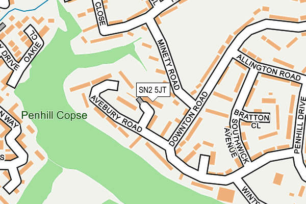 SN2 5JT map - OS OpenMap – Local (Ordnance Survey)