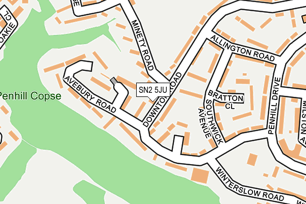 SN2 5JU map - OS OpenMap – Local (Ordnance Survey)