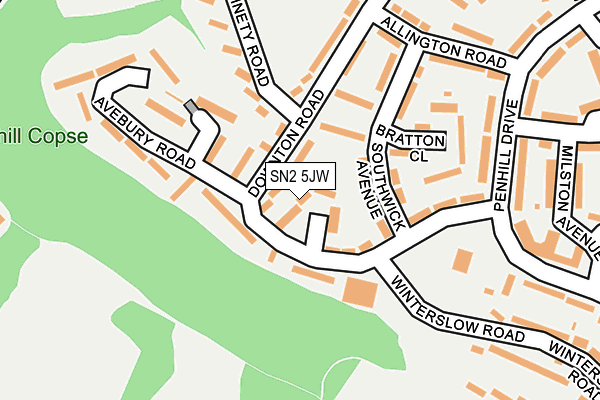 SN2 5JW map - OS OpenMap – Local (Ordnance Survey)
