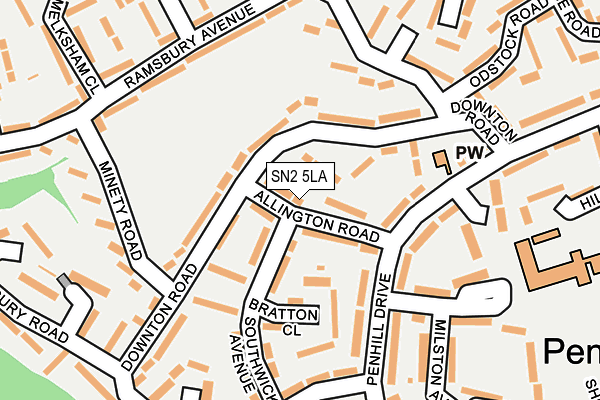 SN2 5LA map - OS OpenMap – Local (Ordnance Survey)