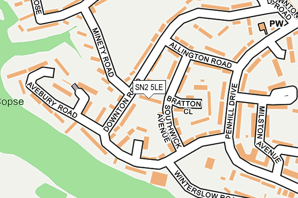 SN2 5LE map - OS OpenMap – Local (Ordnance Survey)