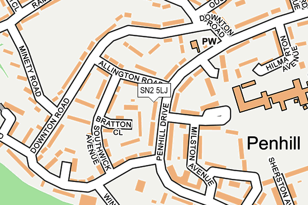 SN2 5LJ map - OS OpenMap – Local (Ordnance Survey)