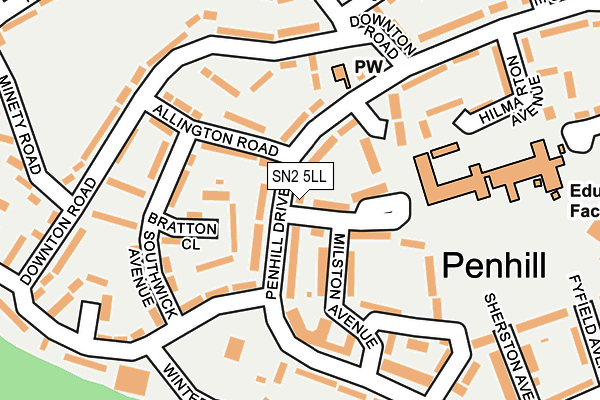 SN2 5LL map - OS OpenMap – Local (Ordnance Survey)