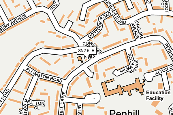 SN2 5LR map - OS OpenMap – Local (Ordnance Survey)