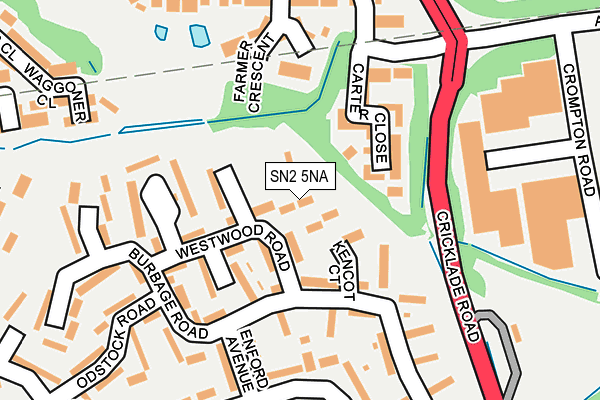 SN2 5NA map - OS OpenMap – Local (Ordnance Survey)