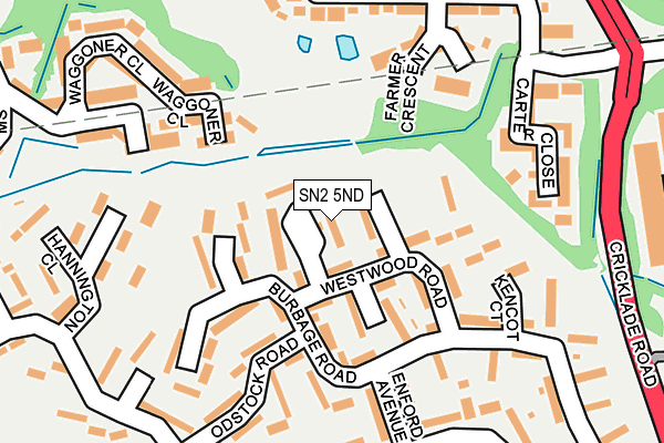 SN2 5ND map - OS OpenMap – Local (Ordnance Survey)