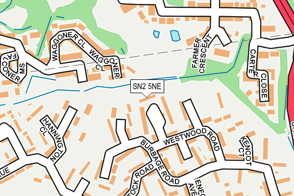 SN2 5NE map - OS OpenMap – Local (Ordnance Survey)