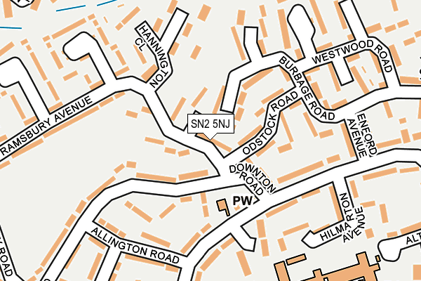 SN2 5NJ map - OS OpenMap – Local (Ordnance Survey)