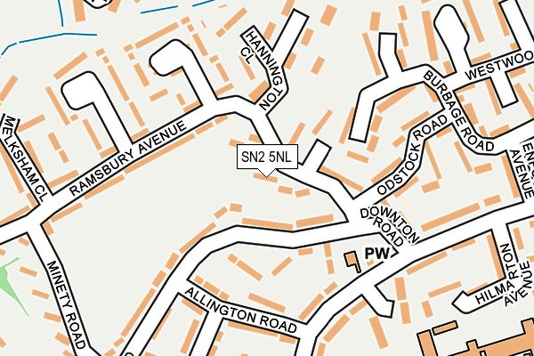 SN2 5NL map - OS OpenMap – Local (Ordnance Survey)