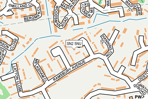 SN2 5NU map - OS OpenMap – Local (Ordnance Survey)