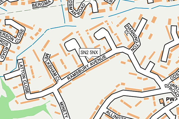 SN2 5NX map - OS OpenMap – Local (Ordnance Survey)
