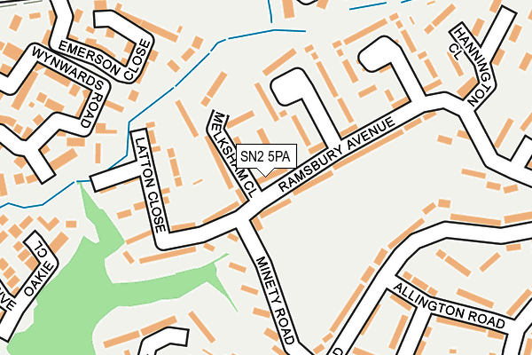 SN2 5PA map - OS OpenMap – Local (Ordnance Survey)