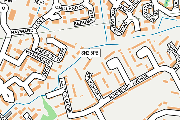 SN2 5PB map - OS OpenMap – Local (Ordnance Survey)