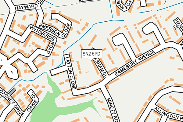 SN2 5PD map - OS OpenMap – Local (Ordnance Survey)