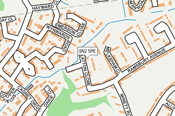 SN2 5PE map - OS OpenMap – Local (Ordnance Survey)