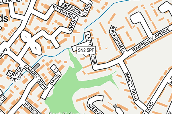 SN2 5PF map - OS OpenMap – Local (Ordnance Survey)