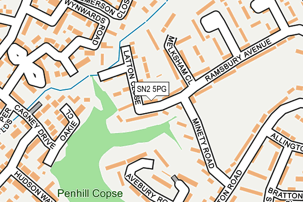 SN2 5PG map - OS OpenMap – Local (Ordnance Survey)