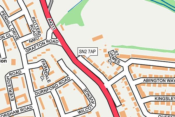 SN2 7AP map - OS OpenMap – Local (Ordnance Survey)