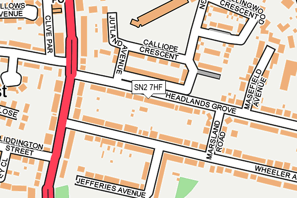 SN2 7HF map - OS OpenMap – Local (Ordnance Survey)