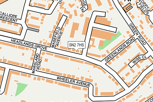 SN2 7HS map - OS OpenMap – Local (Ordnance Survey)