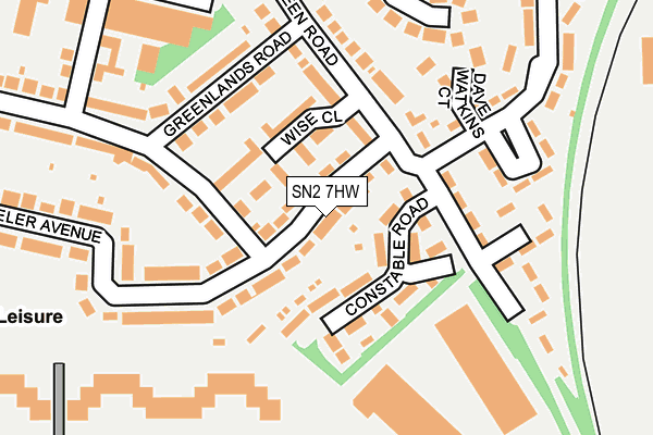 SN2 7HW map - OS OpenMap – Local (Ordnance Survey)