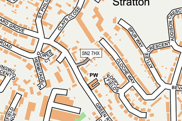 SN2 7HX map - OS OpenMap – Local (Ordnance Survey)