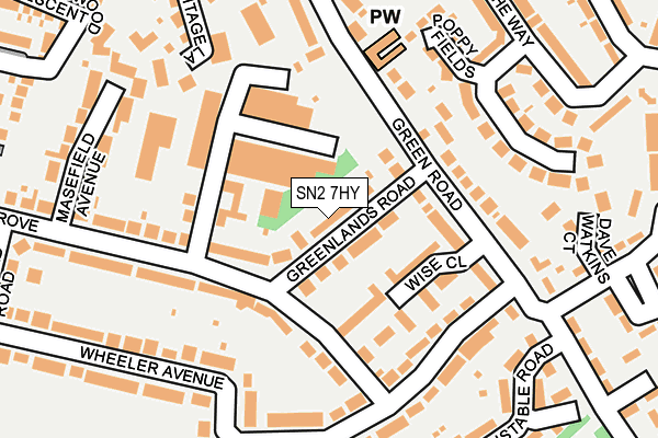 SN2 7HY map - OS OpenMap – Local (Ordnance Survey)