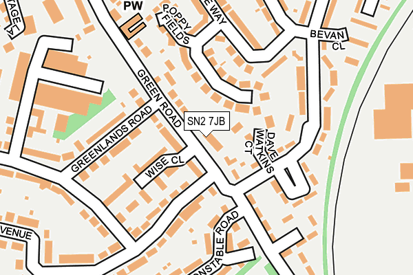 SN2 7JB map - OS OpenMap – Local (Ordnance Survey)