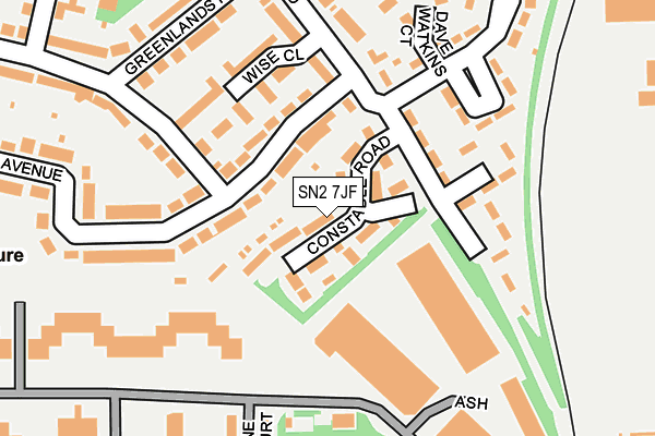 SN2 7JF map - OS OpenMap – Local (Ordnance Survey)