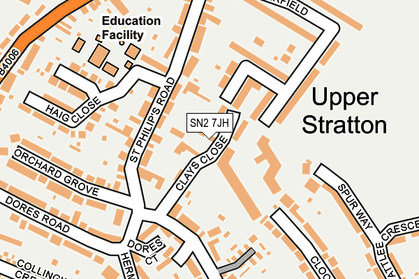 SN2 7JH map - OS OpenMap – Local (Ordnance Survey)