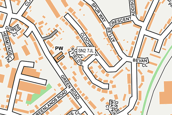 SN2 7JL map - OS OpenMap – Local (Ordnance Survey)