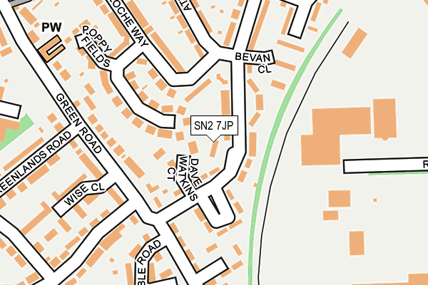 SN2 7JP map - OS OpenMap – Local (Ordnance Survey)