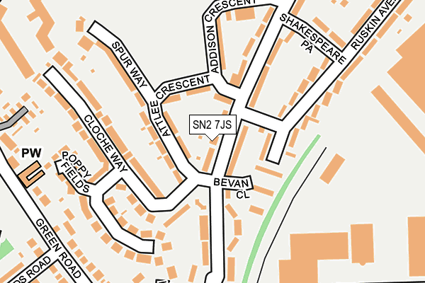 SN2 7JS map - OS OpenMap – Local (Ordnance Survey)