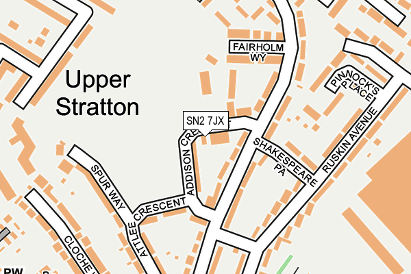 SN2 7JX map - OS OpenMap – Local (Ordnance Survey)