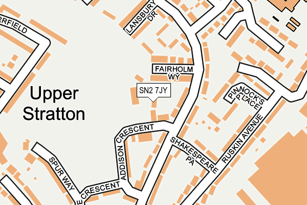 SN2 7JY map - OS OpenMap – Local (Ordnance Survey)