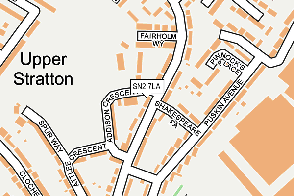 SN2 7LA map - OS OpenMap – Local (Ordnance Survey)