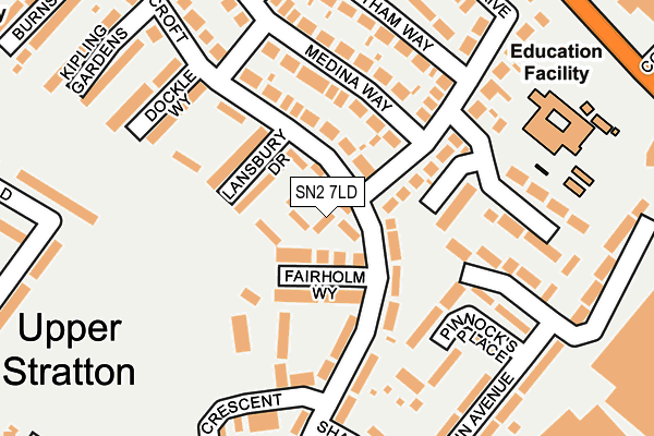 SN2 7LD map - OS OpenMap – Local (Ordnance Survey)